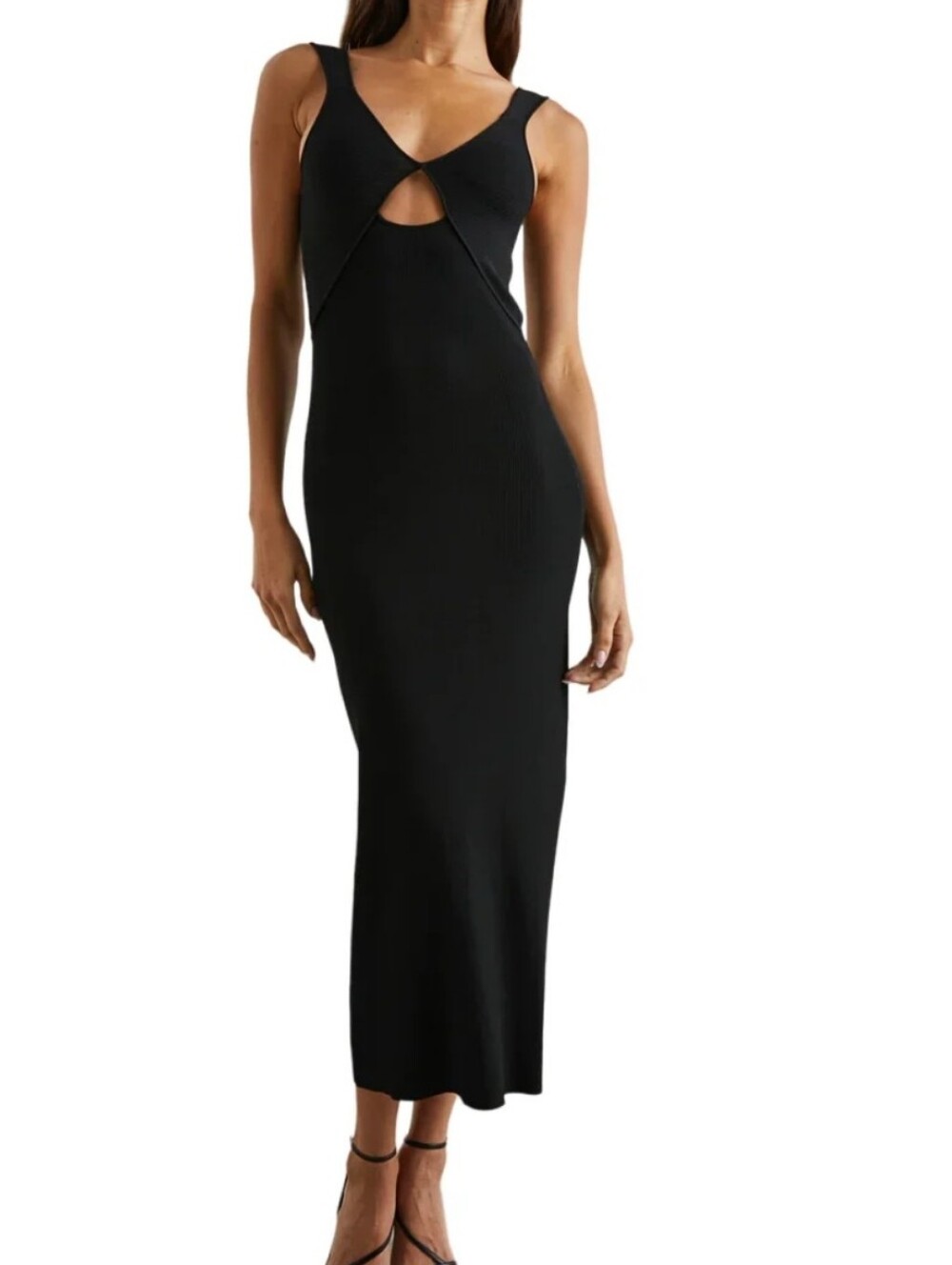 Rails Black Midi Stretchy Vienna Dress Size Small